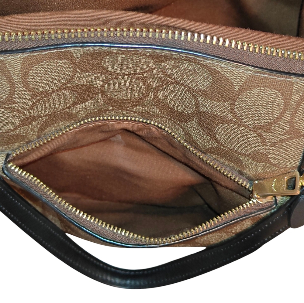 COACH Kacey Satchel Bag In Blocked Signature Canvas With Hangtag - Picture 10 of 16